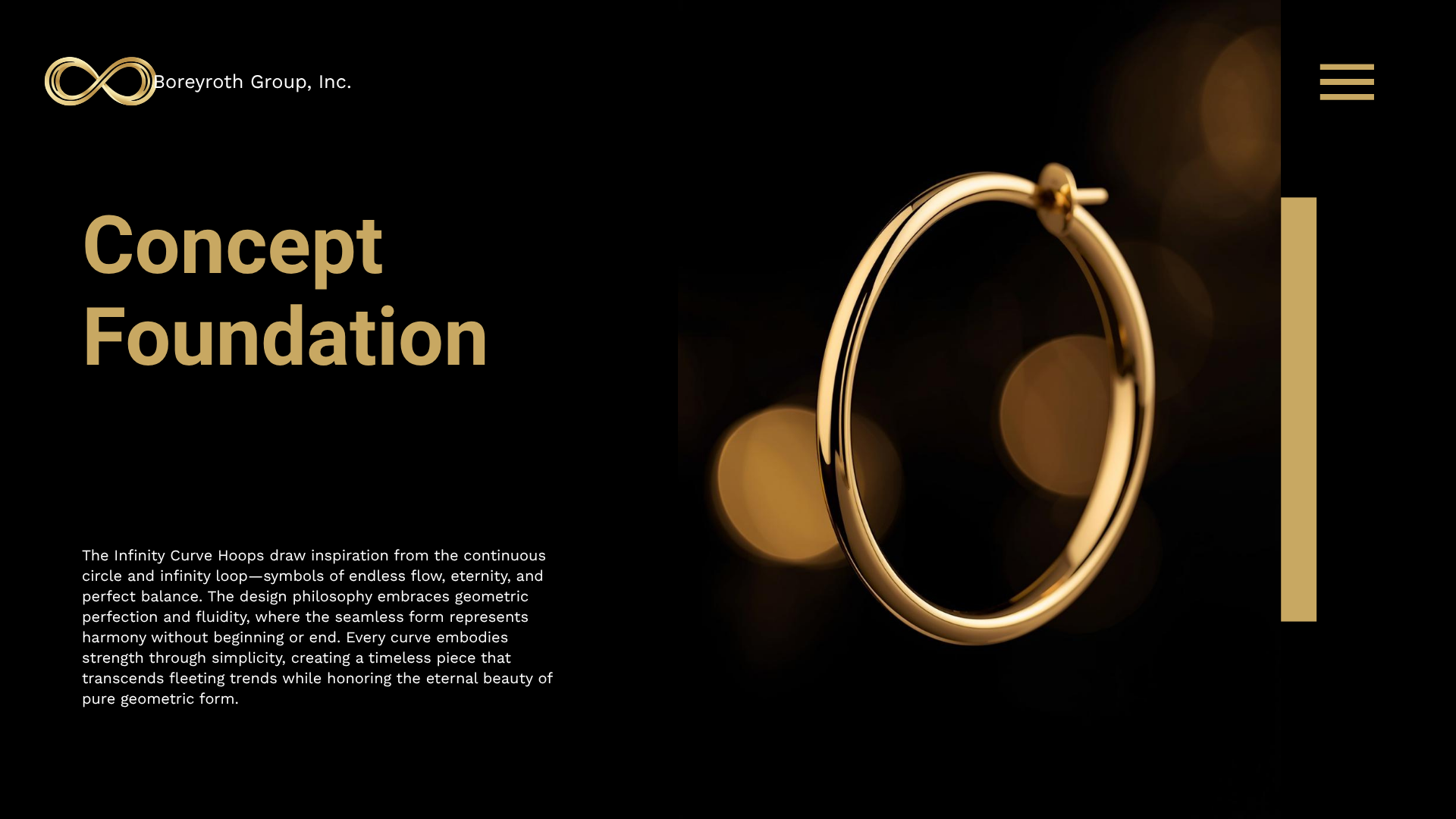 Infinity Curve Hoop Earrings — Minimal Luxury Geometry Design (Digital Download)