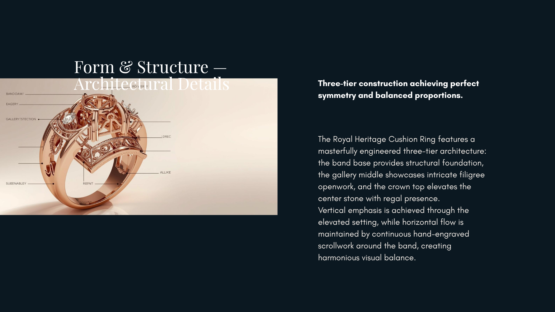 Royal Heritage Cushion Ring — Vintage Heirloom Luxury Design Concept