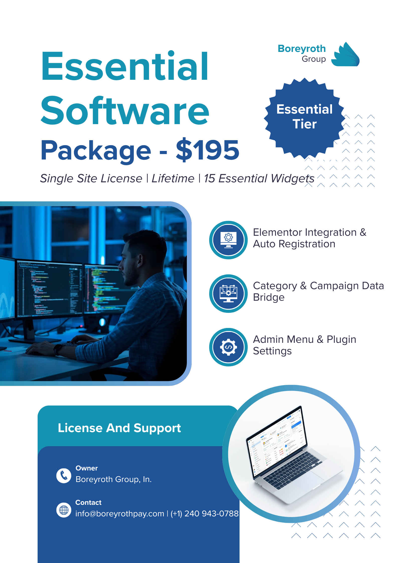 Krowd Builder – Essential Package (15 Widgets, Single-Site Lifetime License)