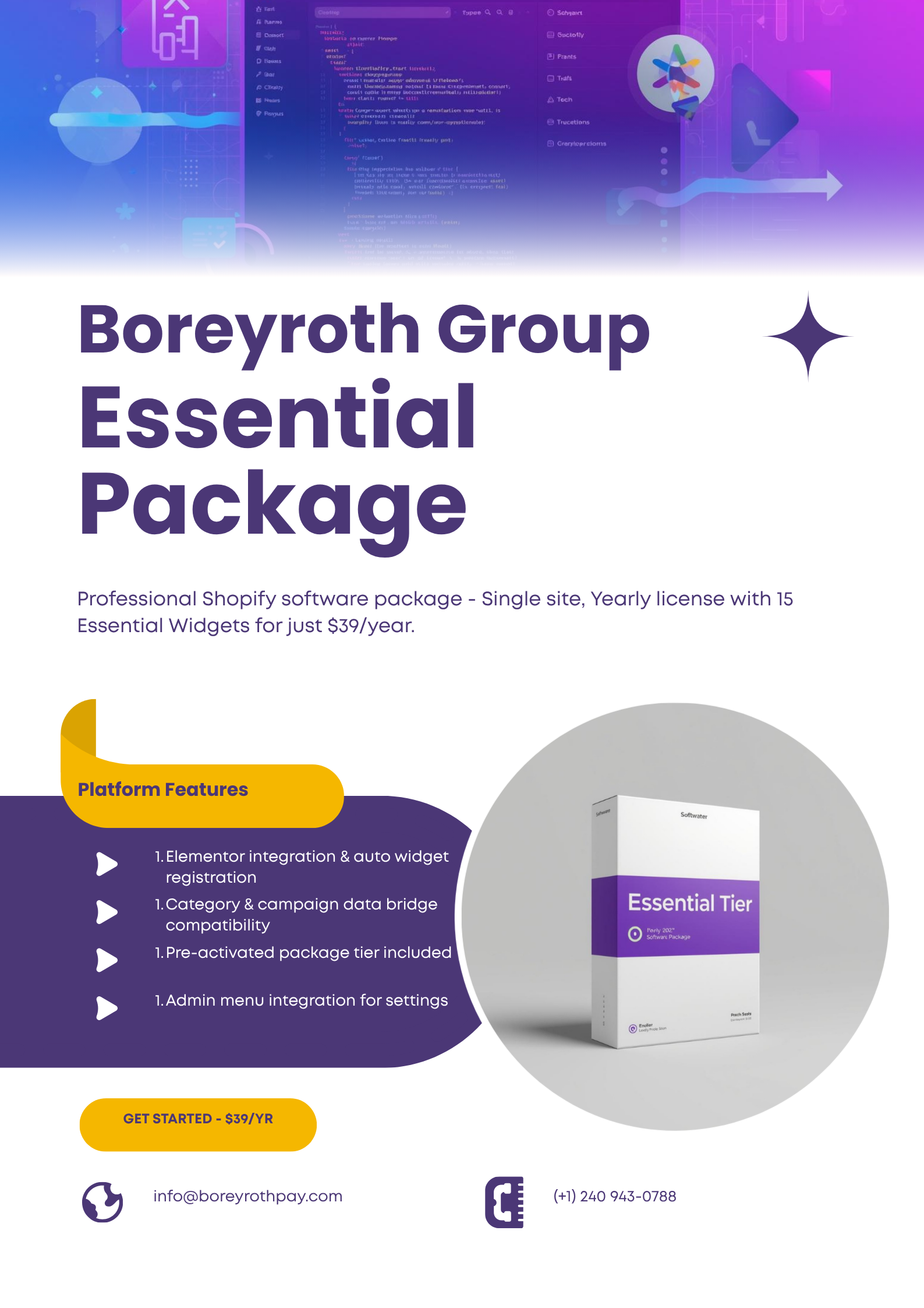 Krowd Builder – Essential Package (15 Widgets, Single-Site Yearly License)
