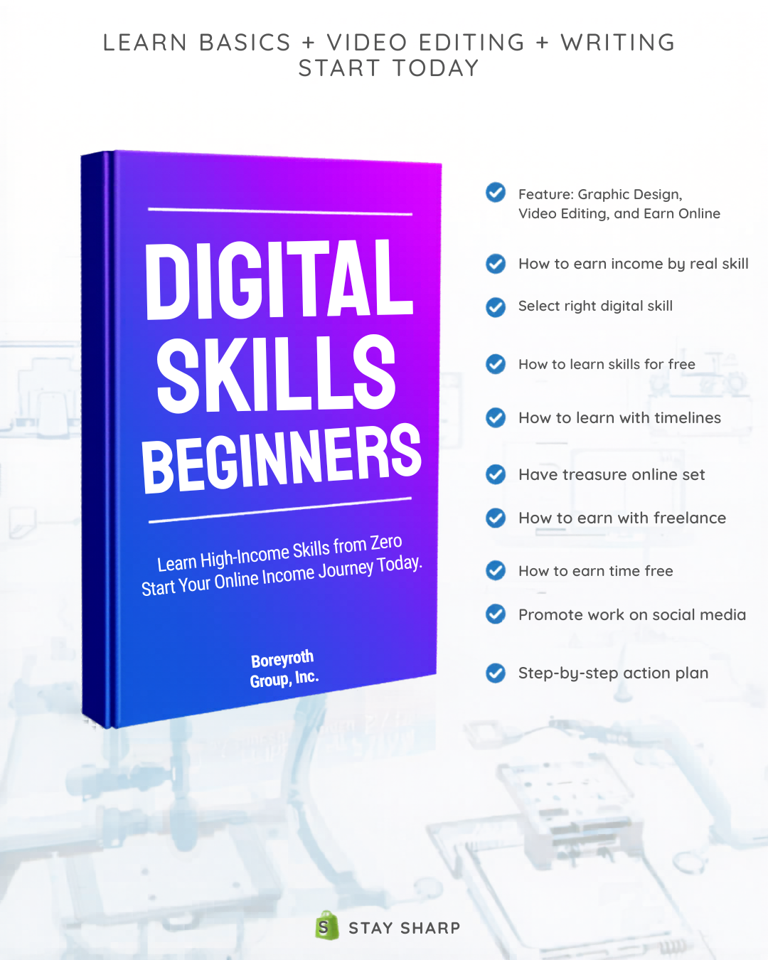 Digital Skills for Beginners: Learn Graphic Design, Video Editing & Writing to Earn Online