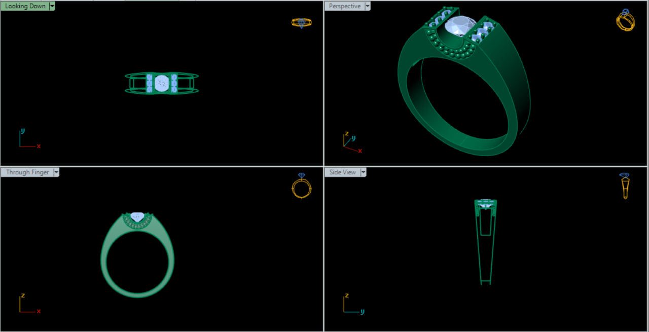 ✨ Women's Minimal Diamond Ring — Luxury Classic Pavé Band CAD Design Architecture (Digital Download)