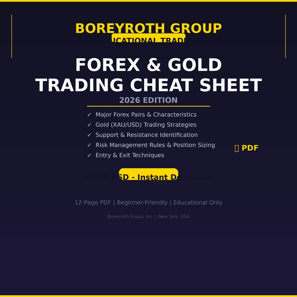 Forex & Gold Trading Cheat Sheet 2026 - Digital Download